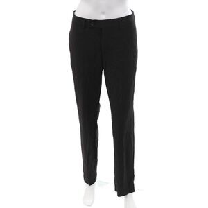 Calvin Klein Mens Dress Pants Black Wool Blend Button Size 30
